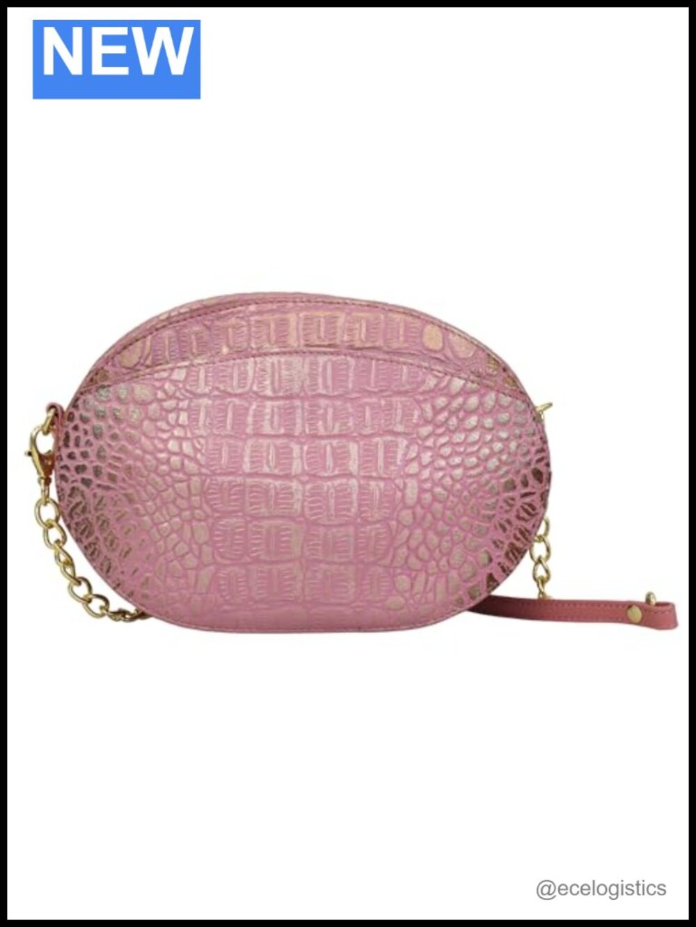 Hand-Painted Genuine Leather Crossbody Bag with Adjustable Strap